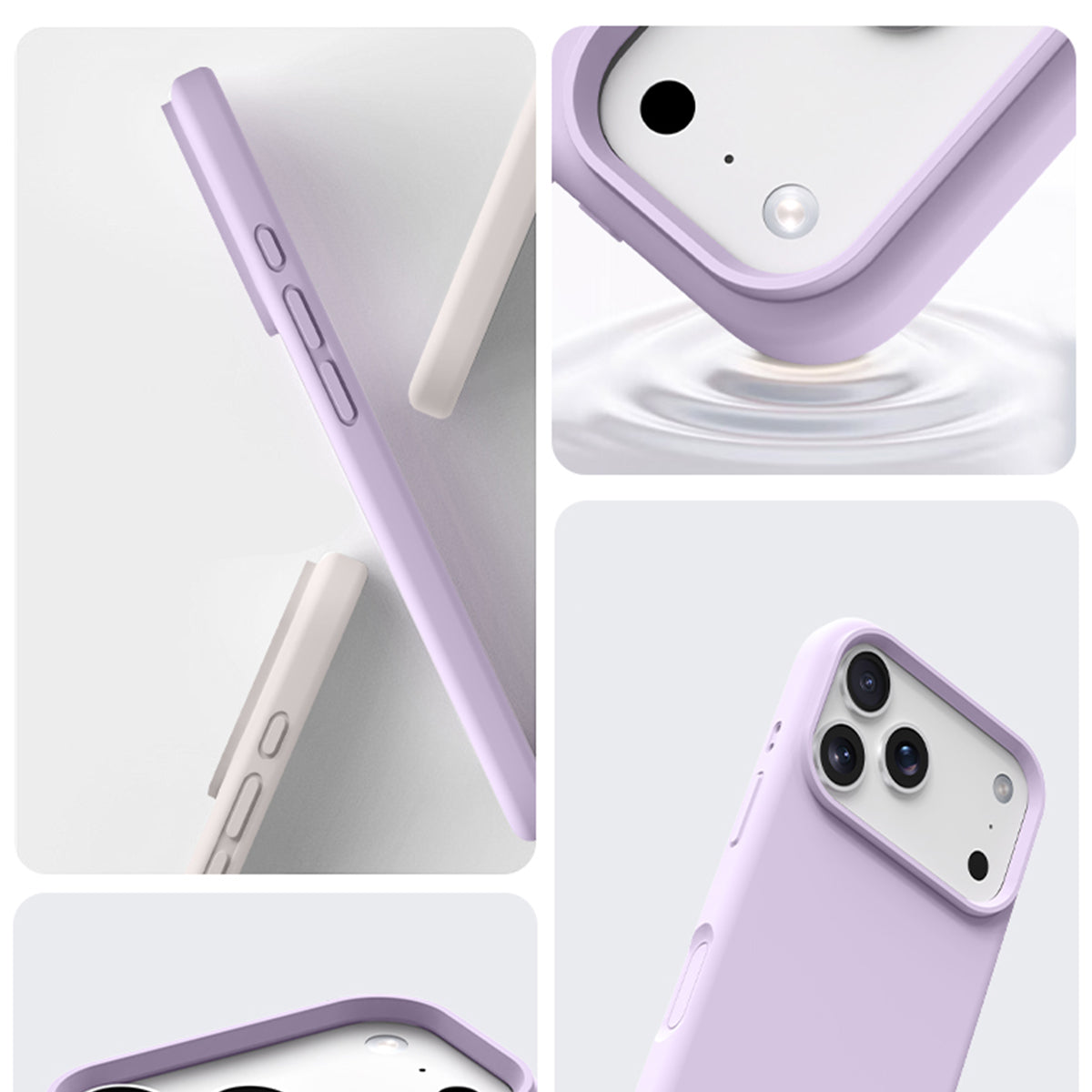 Basic Phone Case | New Series Liquid Silicone Solid Color Phone Case with Large Cutouts No.10-13