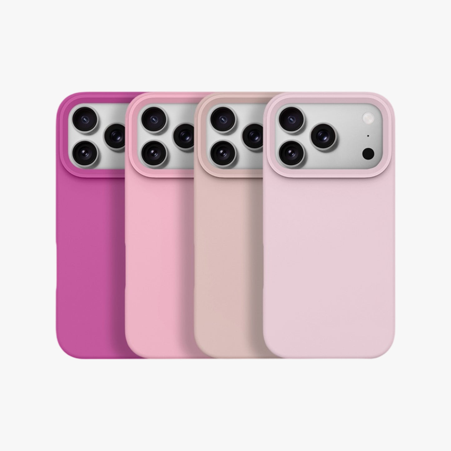Magnetic Phone Case | Sand Pink Silicone Liquid Solid Color - Open Camera