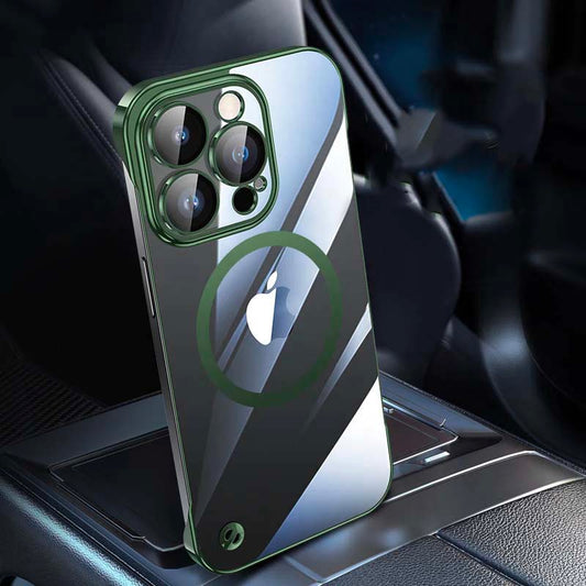 Magsafe Phone Case | Green Electroplated Hard Case