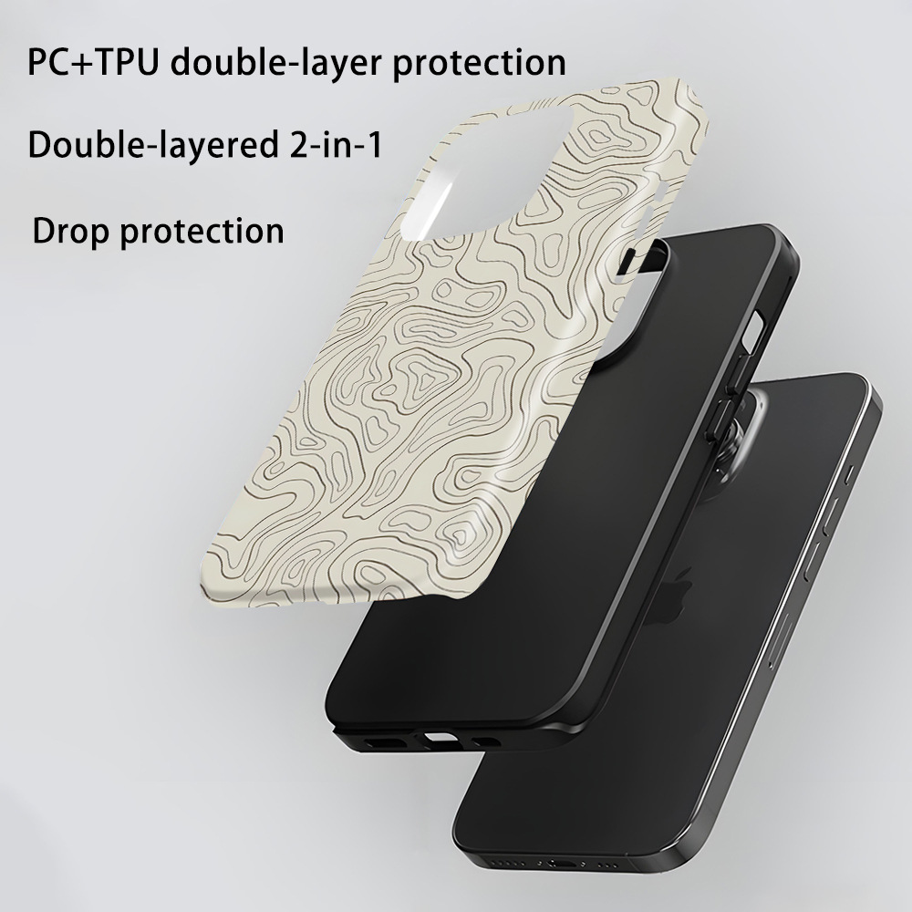 Hybrid Phone Case MagSafe Compatible - Irregular Line Texture