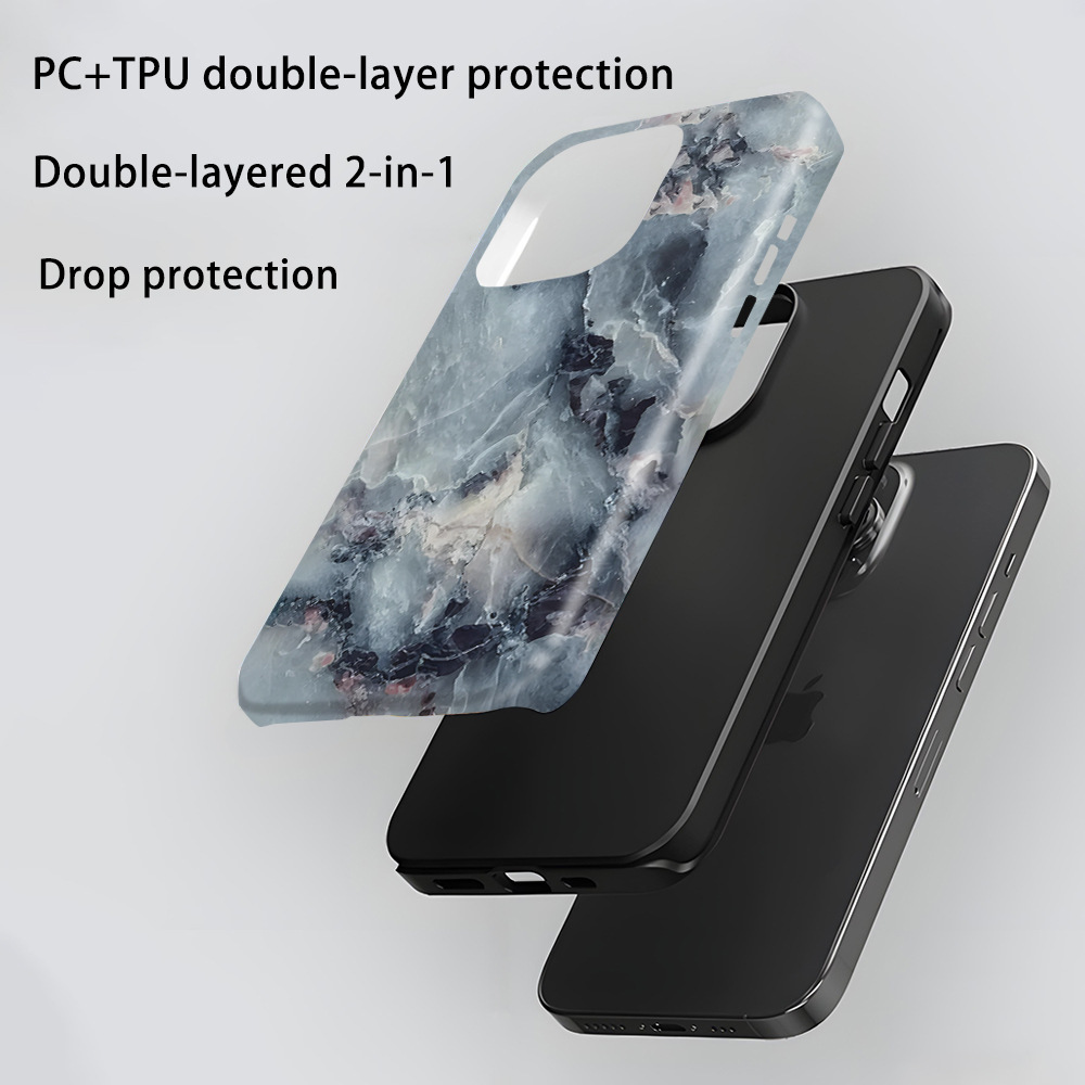 Hybrid Phone Case MagSafe Compatible - Marble