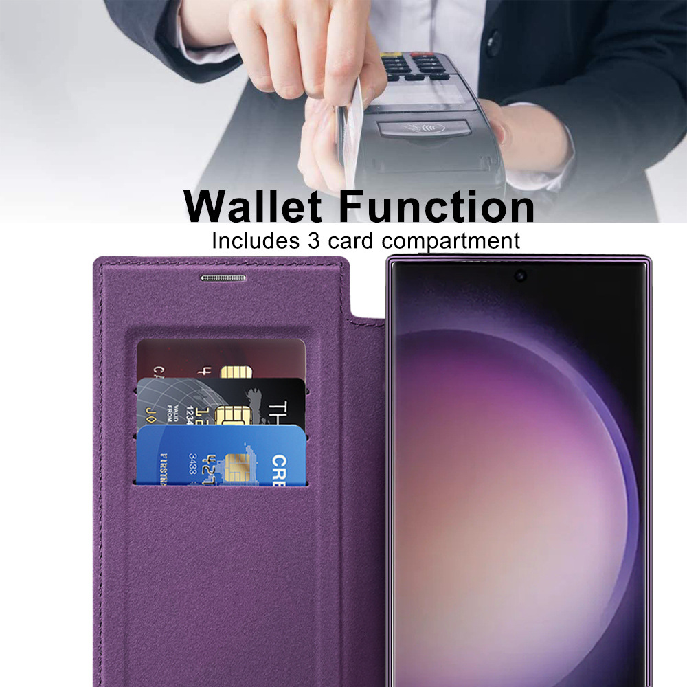 Galaxy S Wallet Case MagSafe Compatible - Dark Purple