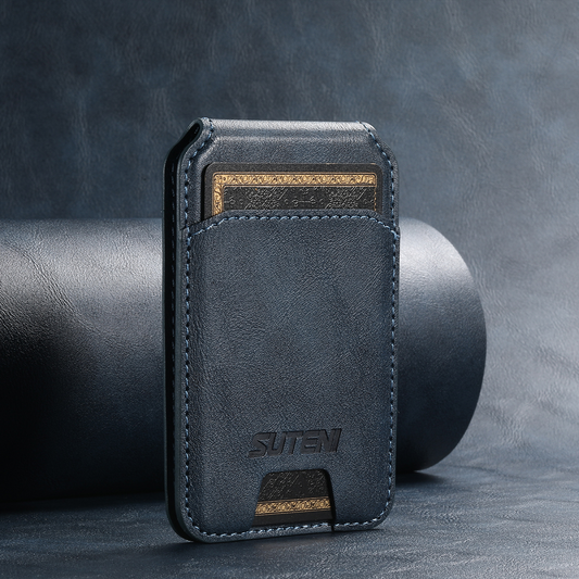 Indigo MagSafe Flip Wallet with Stand - Vegan Leather