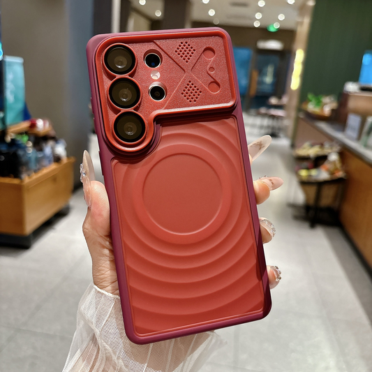 Ripple Magnetic Phone Case for Galaxy S - Premium Red