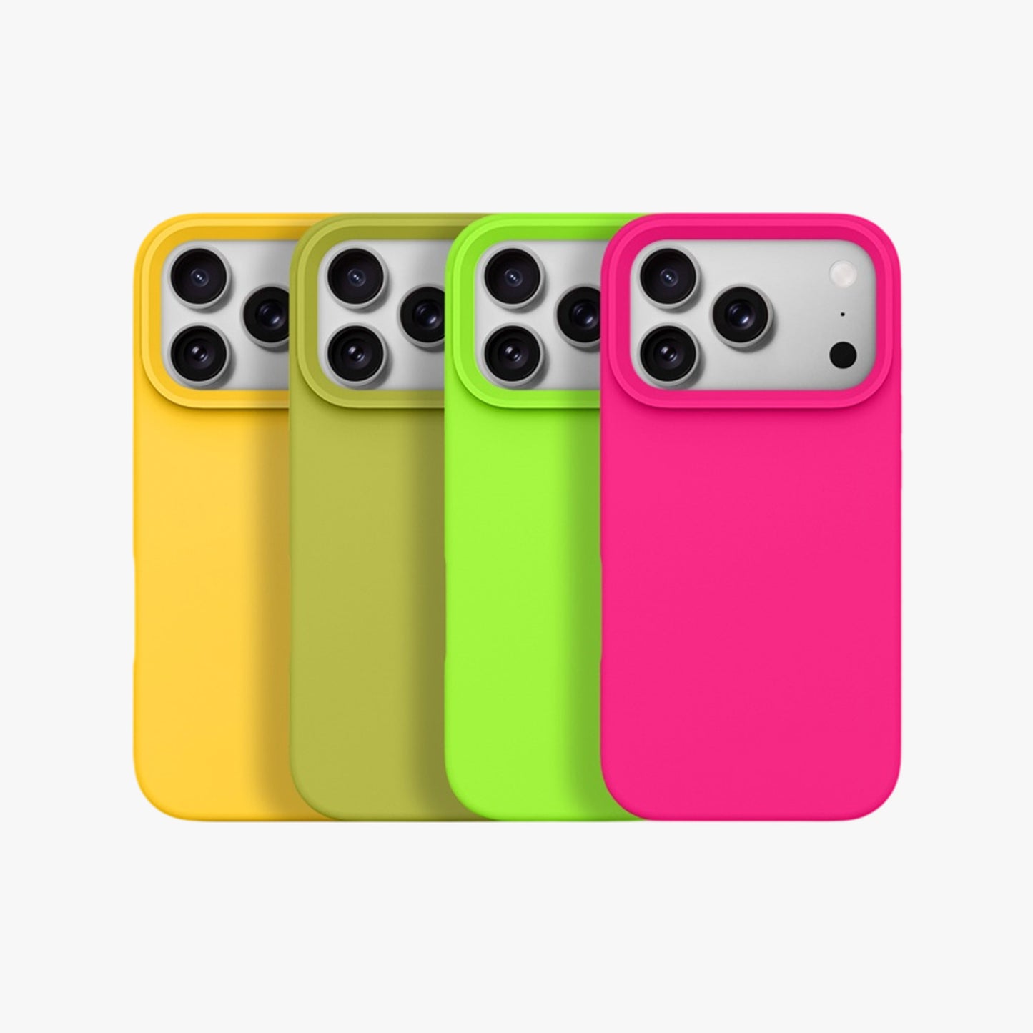Magnetic Phone Case | Neon Green Silicone Liquid Solid Color - Open Camera