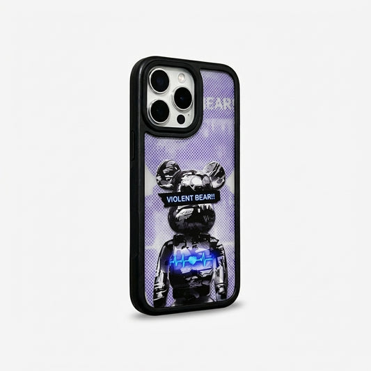 3-in-1 Violent Bear iPhone Case – Limited Edition Street Art Cartoon Cover