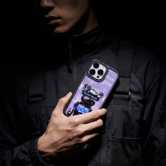 3-in-1 Violent Bear iPhone Case – Limited Edition Street Art Cartoon Cover