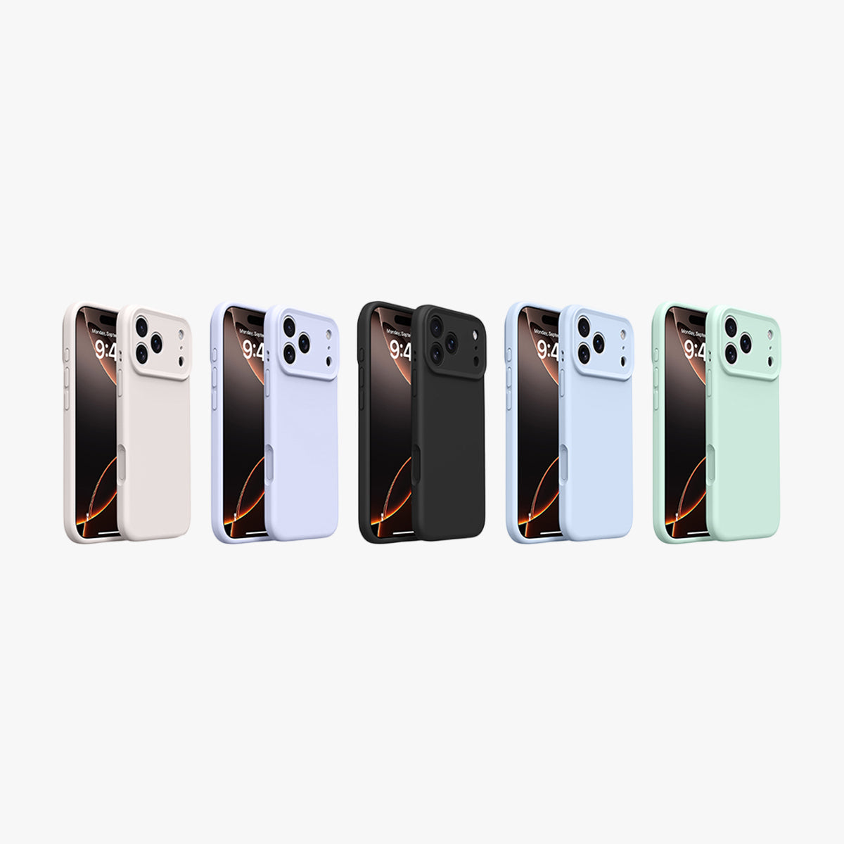 Basic Phone Case | New Series Liquid Silicone Solid Color Phone Case with Precise Cutouts No.1-5