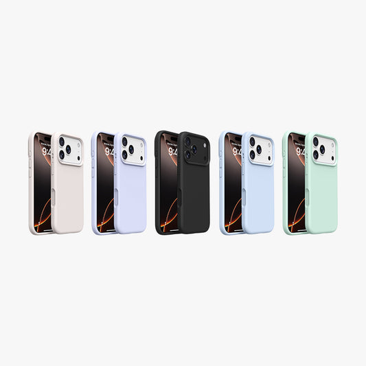 Basic Phone Case | New Series Liquid Silicone Solid Color Phone Case with Large Cutouts No. 1-5