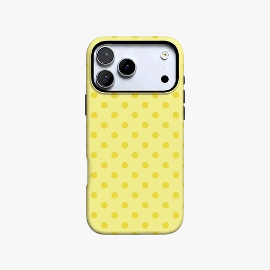 Magnetic Phone Case | Soft Yellow Polka Dot Print