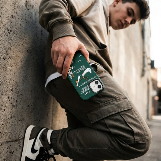 Green Industrial Streetwear iPhone Case – Deconstructed Design Hype Style Cover