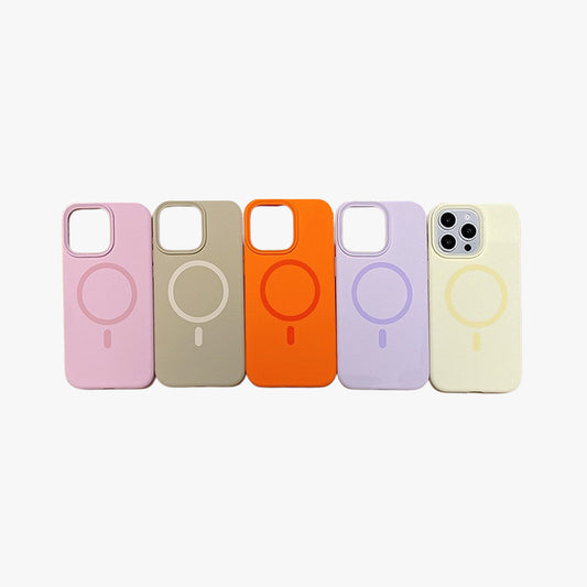MagSafe Phone Case | Premium Magnetic Liquid Silicone Solid Color Phone Case with Large Cutouts No.6-10