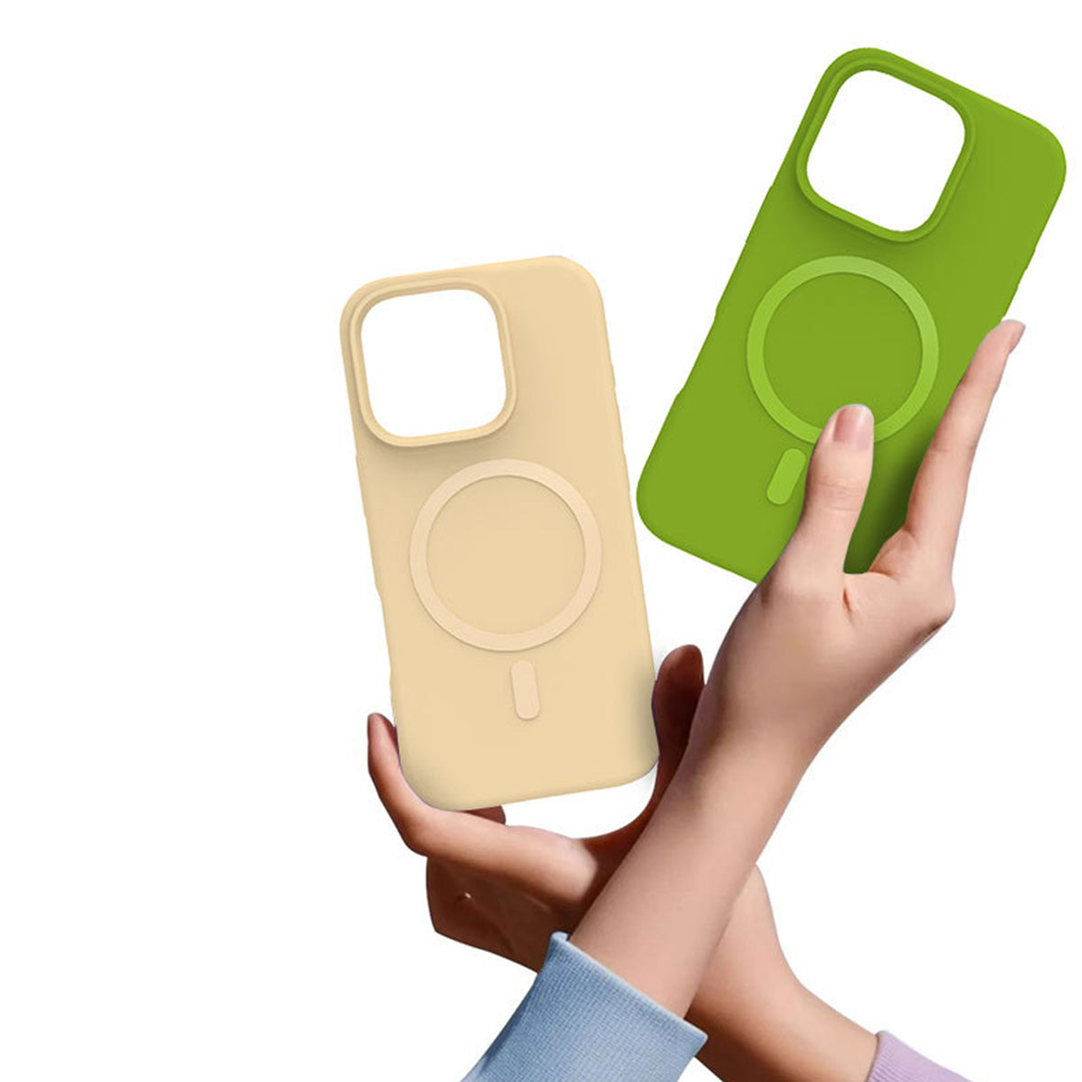 MagSafe Phone Case | Premium Magnetic Liquid Silicone Solid Color Phone Case with Large Cutouts No.1-5