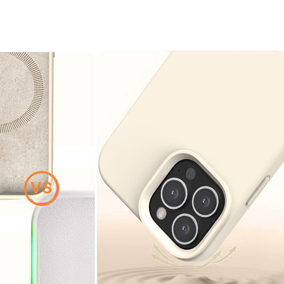 MagSafe Phone Case | New Series Liquid Silicone Solid Color Phone Case with Large Cutouts No.9-12