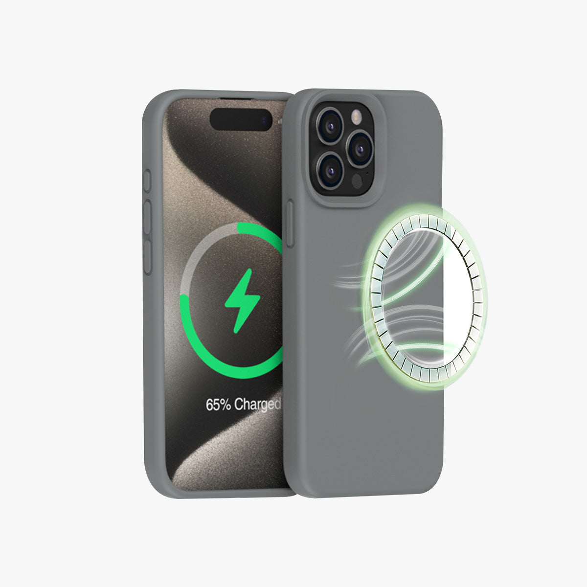 MagSafe Phone Case | New Series Liquid Silicone Solid Color Phone Case with Large Cutouts No.1-4