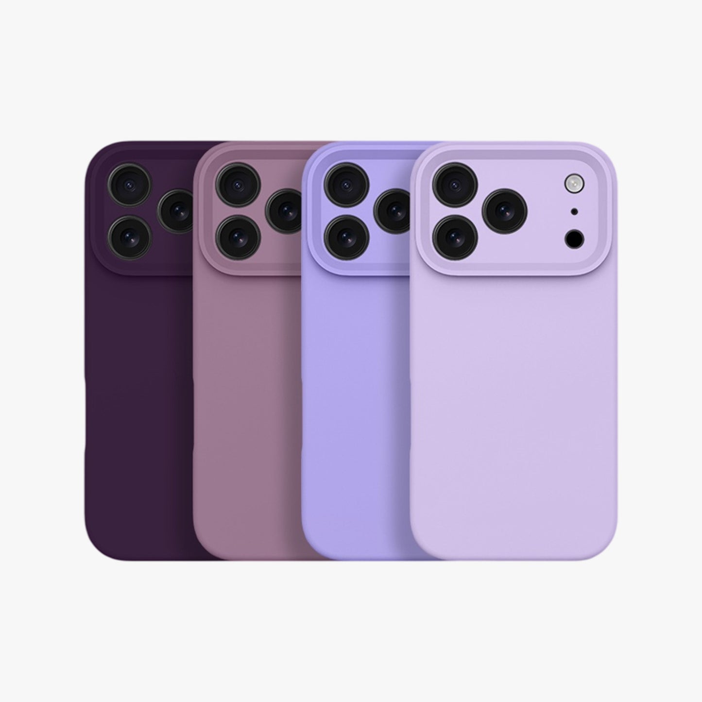 Magnetic Phone Case | Lavender Silicone Liquid Solid Color - Precise Fit