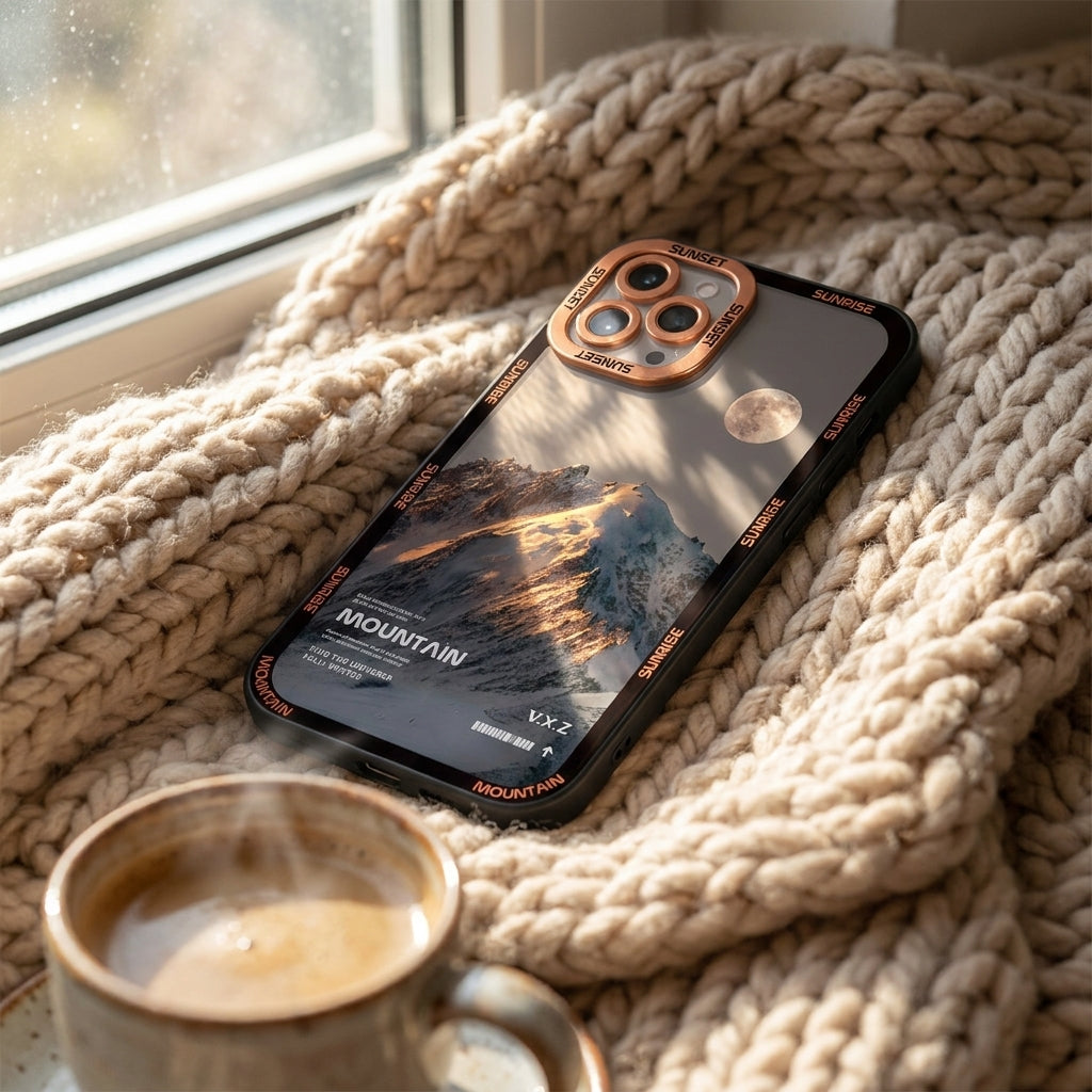 Transparent Phone Case | Orange Snow Mountain