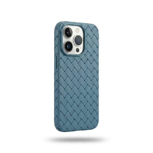 Woven Faux Leather Phone Case - Lake