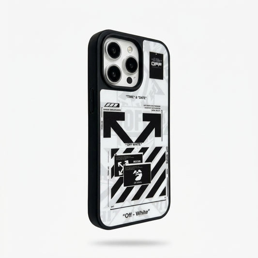 Off White inspired White Logo - Hypebeast Designer Case