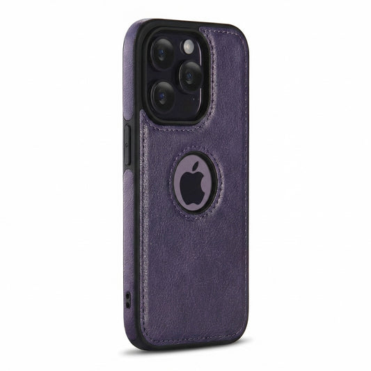 Vintage Faux Leather iPhone Case Precise Fit - Purple