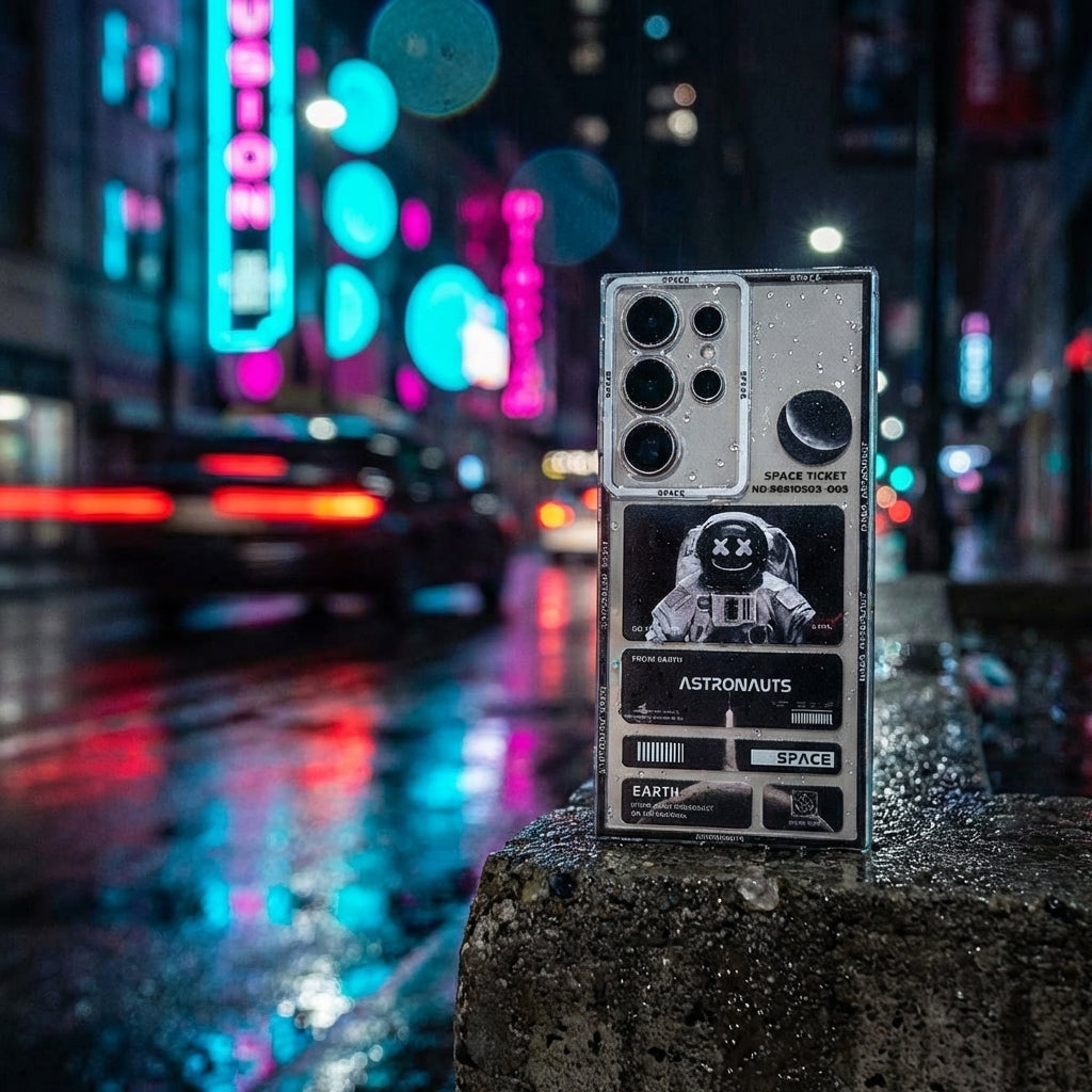 Lunar Landing White Streetwear Galaxy S26 Case – Deconstructed Astronaut Protective Cover