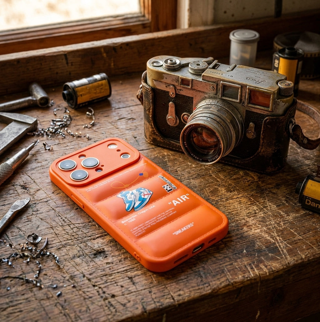 Nike x Off White Inspired 3D Orange iPhone Case – Hypebeast Style (Blue)
