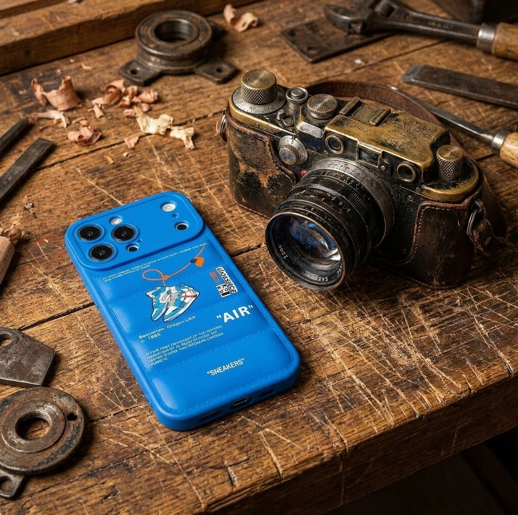 Nike x Off White Inspired 3D Blue iPhone Case – Hypebeast Style (Blue)