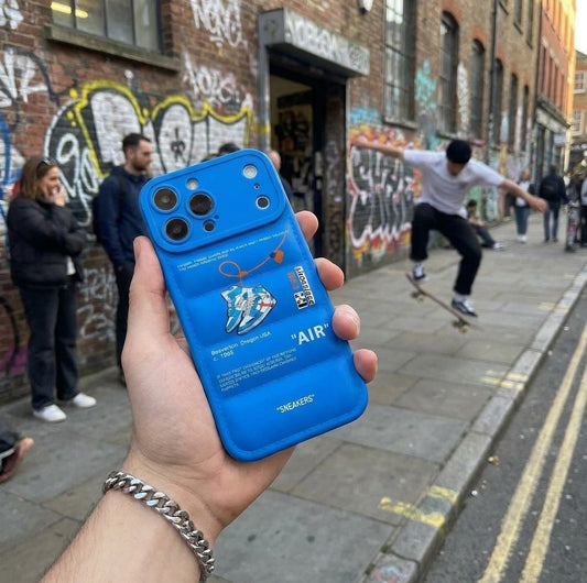 Nike x Off White Inspired 3D Blue iPhone Case – Hypebeast Style (Blue)