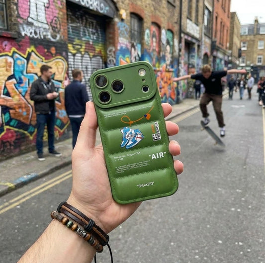 Nike x Off White Inspired 3D Green iPhone Case – Hypebeast Style (Blue)