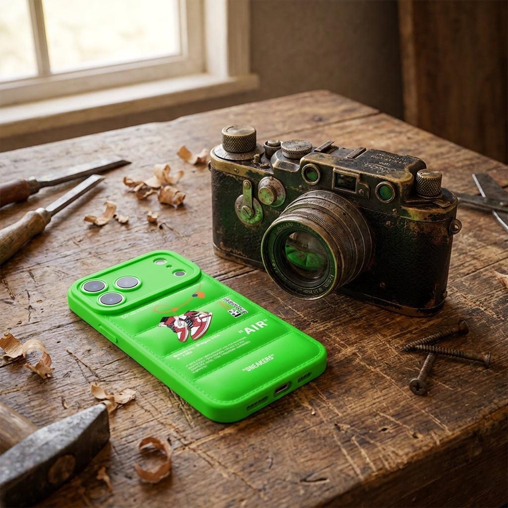 Nike x Off White Inspired 3D Chartreuse iPhone Case – Hypebeast Style (Red)