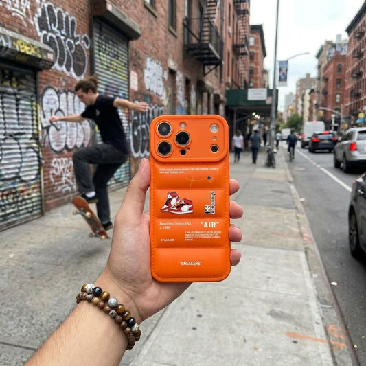 Nike x Off White Inspired 3D Orange iPhone Case – Hypebeast Style (Red)