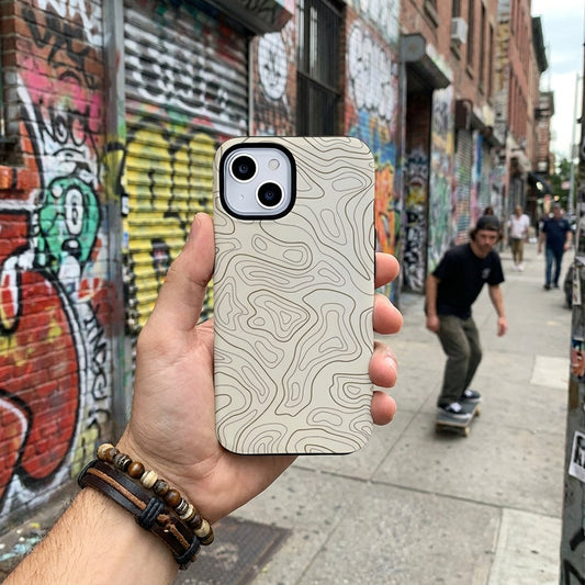 Hybrid Phone Case MagSafe Compatible - Irregular Line Texture