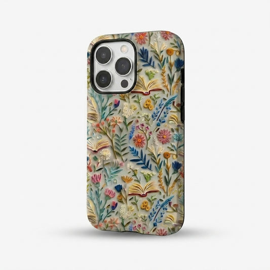 Hybrid Phone Case MagSafe Compatible - Imitation Embroidery 3D Floral