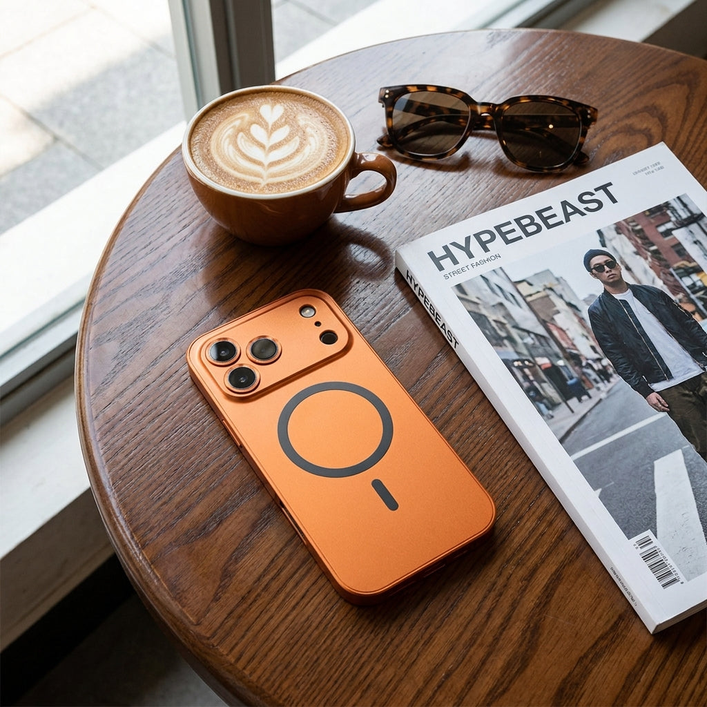 Metal Frame Phone Case MagSafe - Cosmic Orange