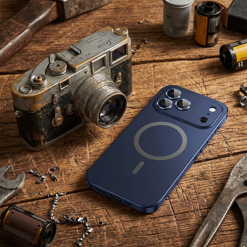 Metal Frame Phone Case MagSafe - Titanium Blue