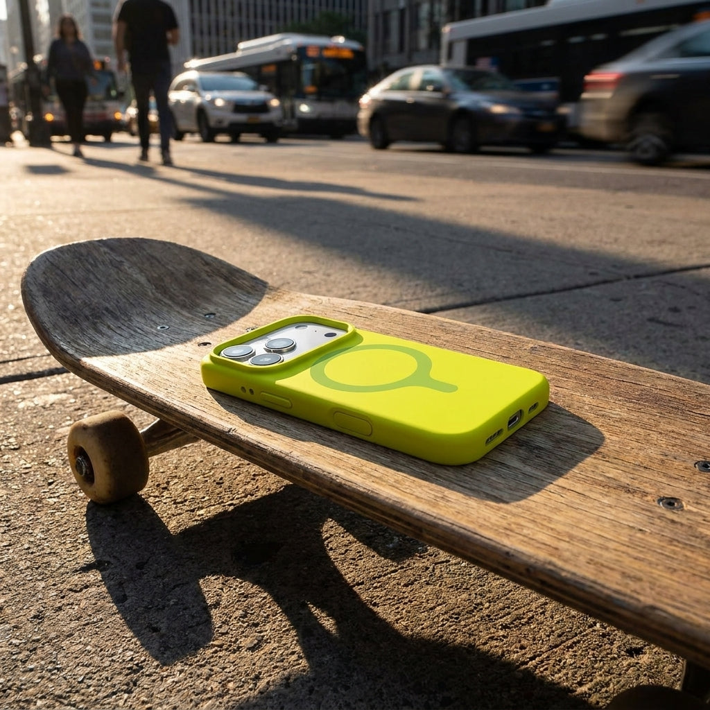 MagSafe Silicone Phone Case Open Camera - Avocado Green