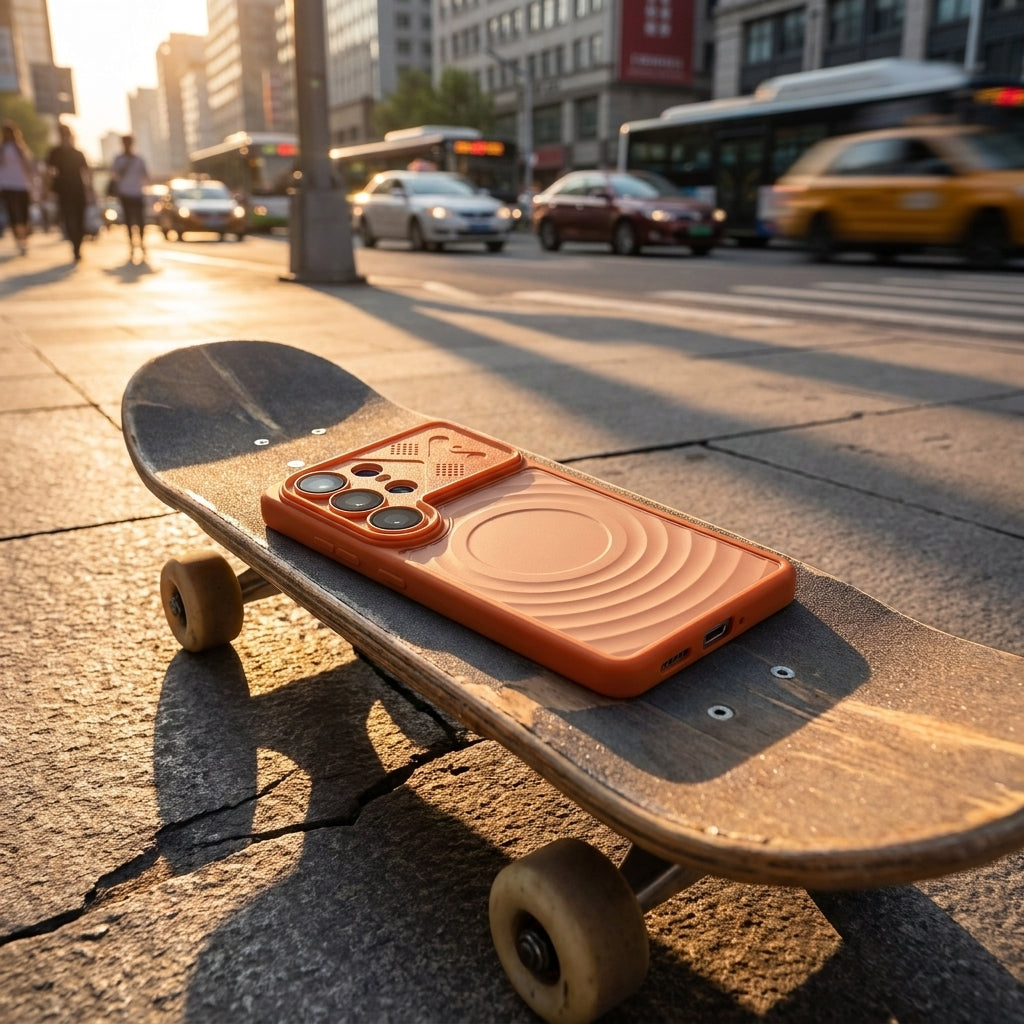 Ripple Magnetic Phone Case for Galaxy S - Tangerine