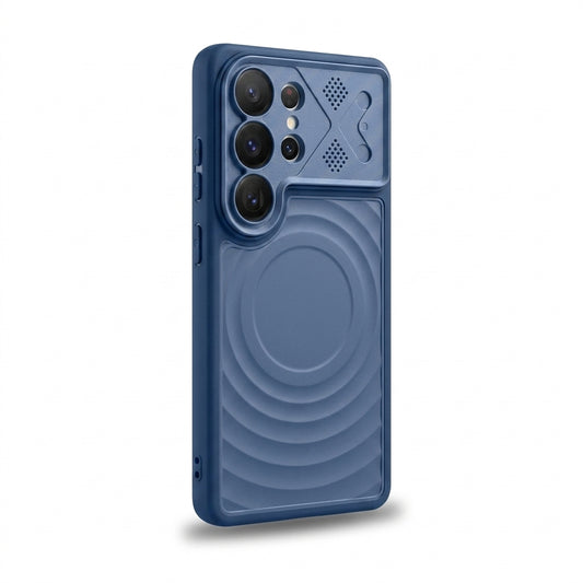 Ripple Magnetic Phone Case for Galaxy S - Premium Blue