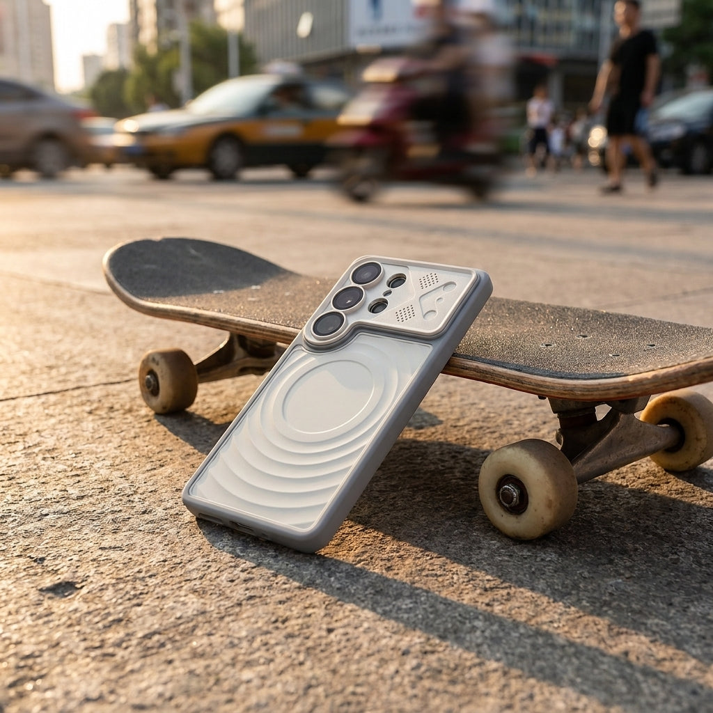 Ripple Magnetic Phone Case for Galaxy S - Premium White