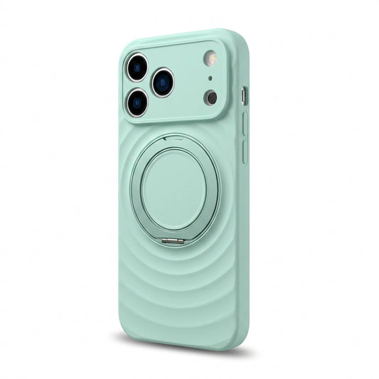 Magnetic Skin-Feel Case Ring Stand - Premium Turquoise Ripple Phone Case Precise Fit
