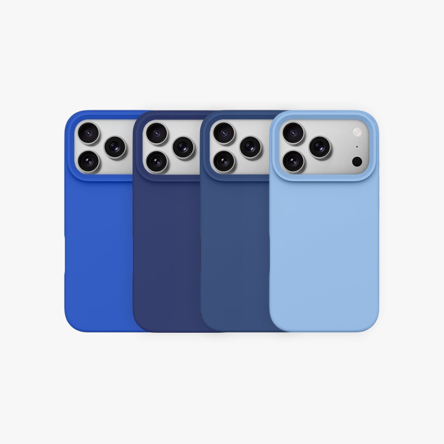 Magnetic Phone Case | Royal Blue Silicone Liquid Solid Color - Open Camera