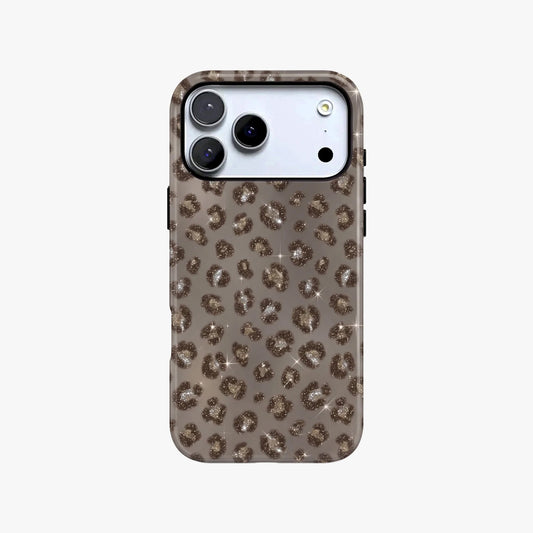 Magnetic Phone Case | Sparkle Brown Leopard