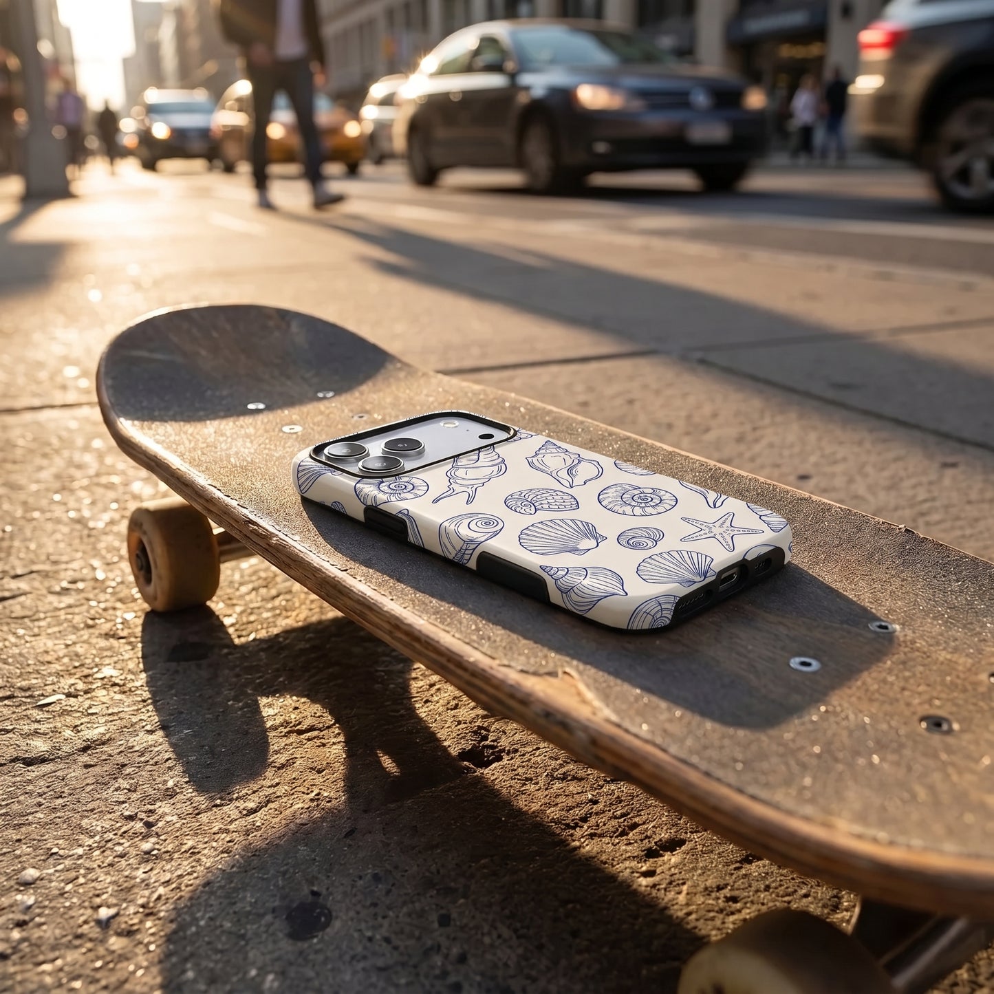 Magnetic Phone Case | Sea Blue Pattern