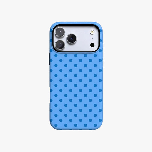 Magnetic Phone Case | Blue Polka Dot Retro Aesthetic Minimalist