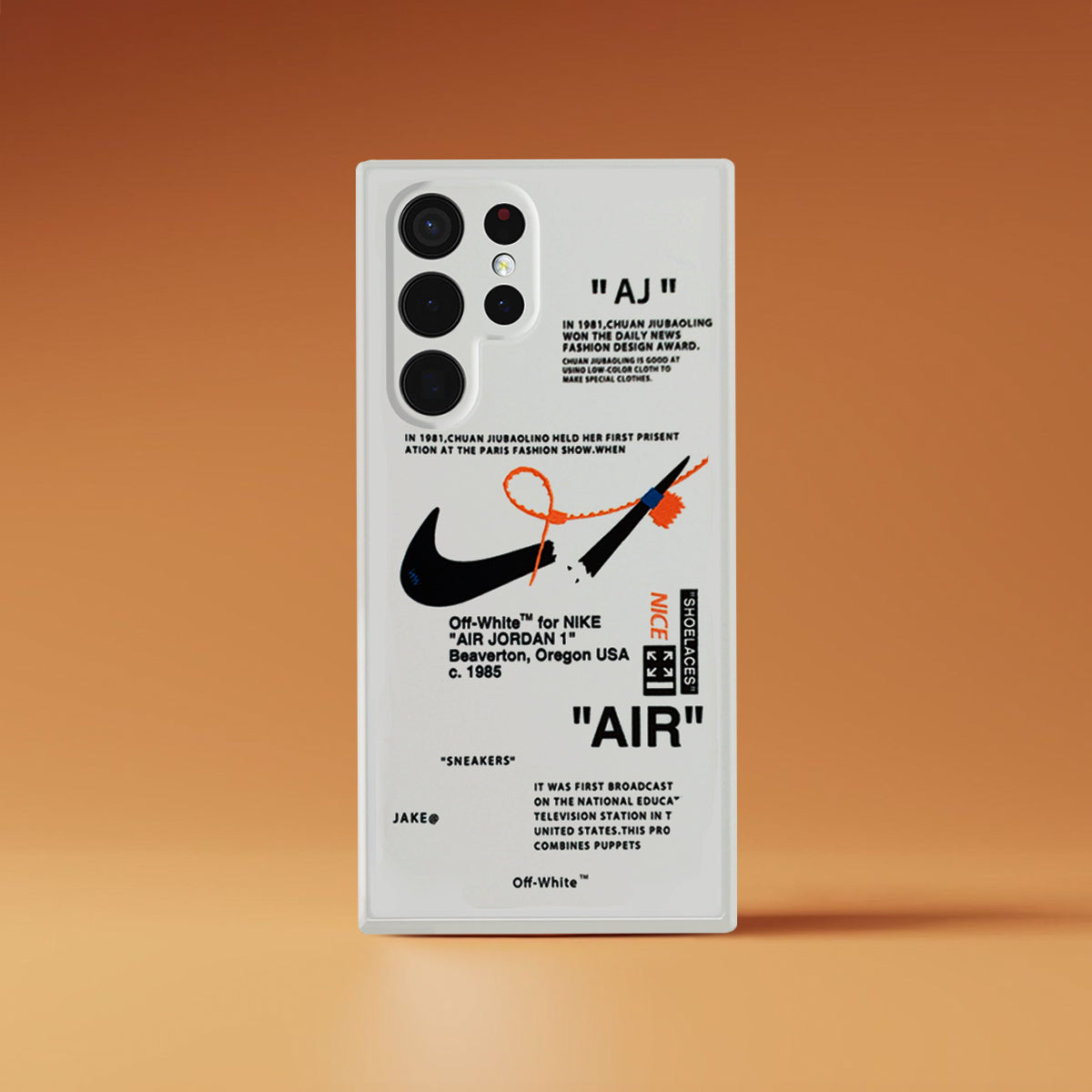 Galaxy Phone Case | Nike x Off White inspired White