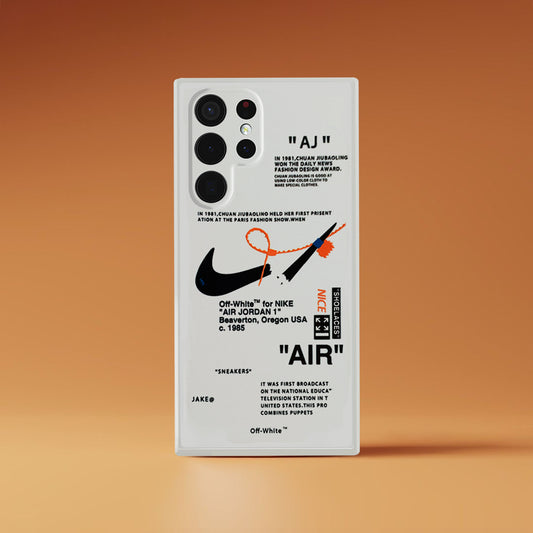 Galaxy Phone Case | Nike x Off White inspired White