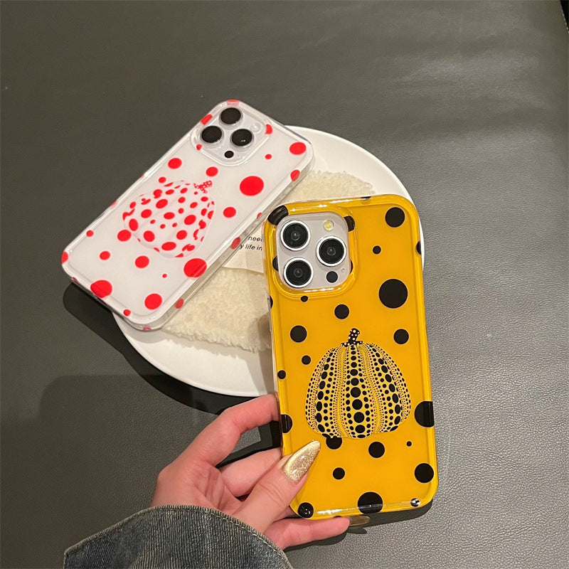 Limited iPhone Case | White Polka Dot Pumpkin