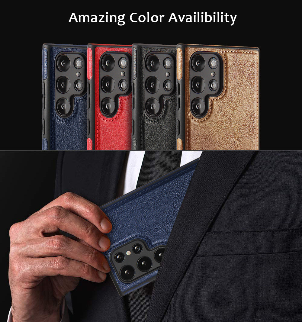 Galaxy Phone Case | Cowhide Textured Navy Phone Case