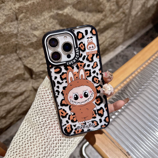 Transparent Phone Case | Labubu x Black Leopard
