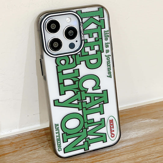 Transparent Phone Case | Green Letter